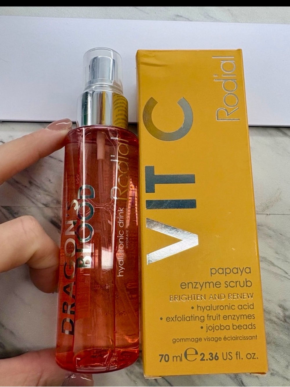 Rodial Dragons Blood Hyaluronic Acid Mist & Vitamin C Papaya Scrub Bundle